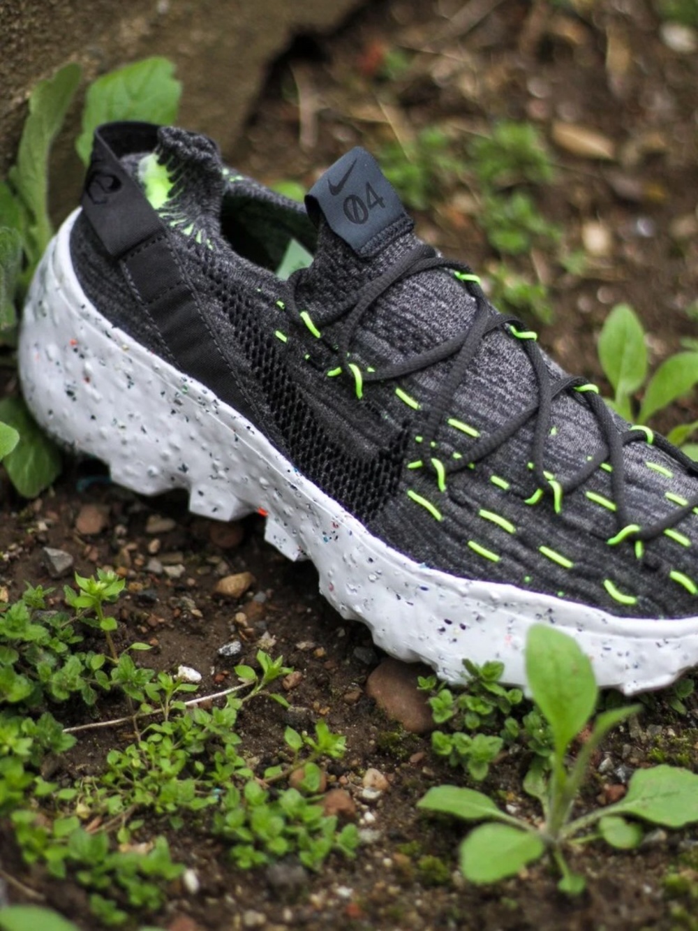 Nike Space Hippie 04 Recycled Sneakers in Black/Volt Men's 8.5/Women’s 10